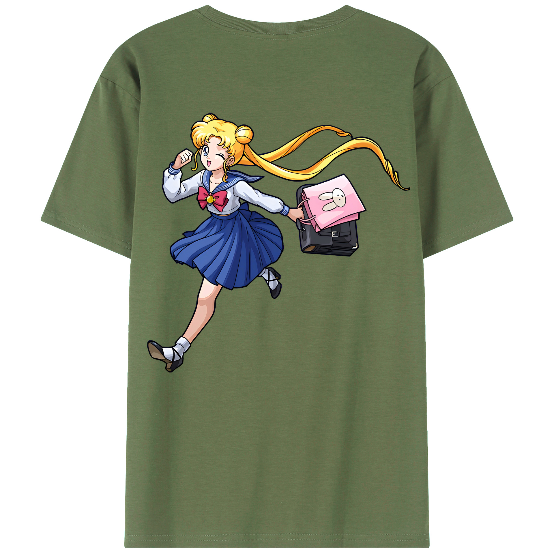 （画像用） 美少女戦士セーラームーン 愛野 美奈子 あいの みなこ Sailor Moon Aino Minako 綿100％ メンズ半袖Tシャツ（バックプリント） 通気性
